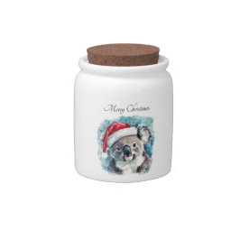 Jarro De Doces Natal Koala, personalizável