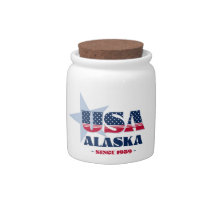 Pote de doces 1959 do Alaska EUA