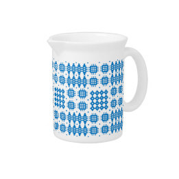 Jarro Para Bebida Padrões de tapeçaria para jardins ou jardins, azul