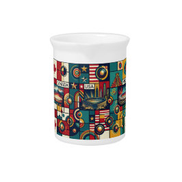 Jarro USA Mexico Canada Klimt Style Fine Art Wall Art  