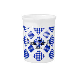 Jarro Verificação de branco azul