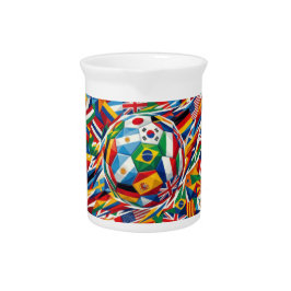 Jarro World Cup 2026 Nations Flag Soccer Ball Pitcher