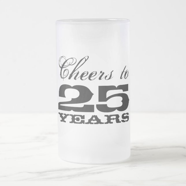 Jateado 25o Presente de vidro da caneca de cerveja do (Centro)