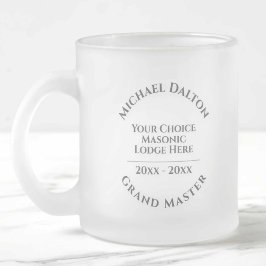 Jateado Caneca de café de vidro fosco do Grão-Mestre Maçôn