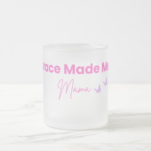 Jateado Caneca de Café de Vidro Fosco Grace Me Fez Mãe (Centro)