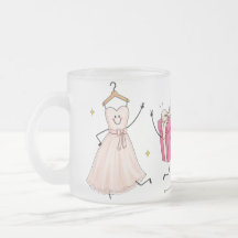 Caneca de Café em Vidro Fosco de Dama de Honra