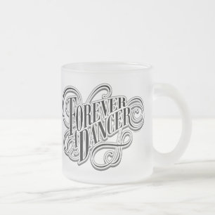 Jateado Caneca de Café em Vidro Fosco Forever A Dancer