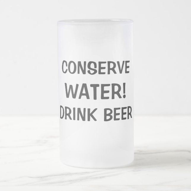 Jateado Caneca de cerveja citada do vidro de fosco (Centro)