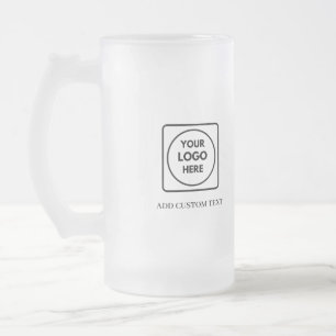 Jateado Caneca de Cerveja com Logo Personalizado e Vidro F