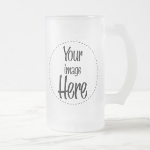 Jateado Caneca de cerveja de vidro alta - personalizada -