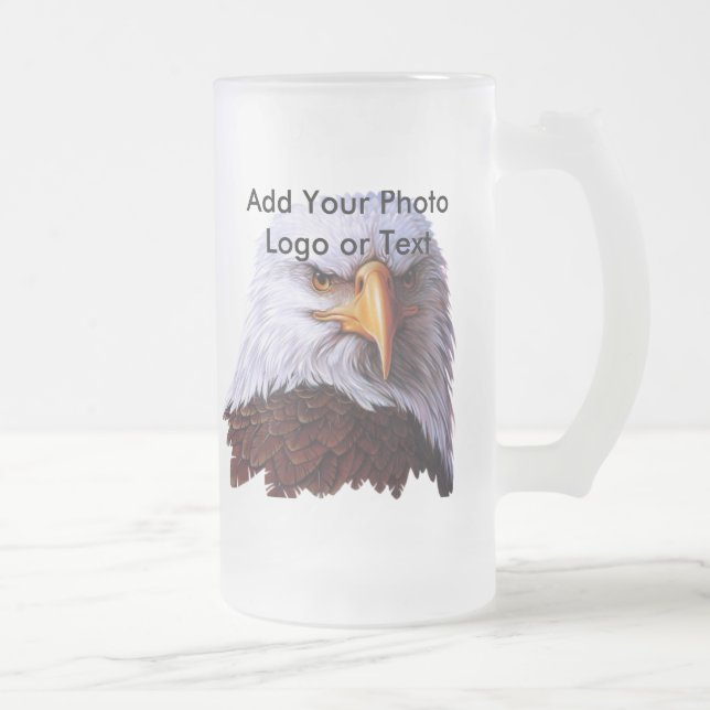 Jateado Caneca de cerveja de vidro do Fosco personalizado (Direita)