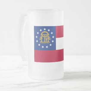 Jateado Caneca de Cerveja de Vidro Fosco da Bandeira da Ge