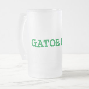 Jateado Caneca de Cerveja de Vidro Fosco Gator Love