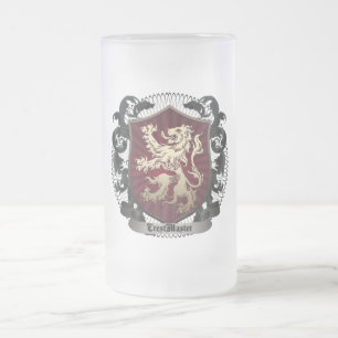 Jateado Caneca de cerveja do vidro de fosco (16 onças)