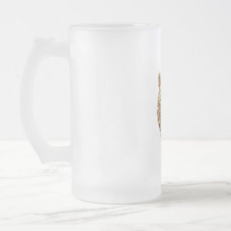 Jateado Caneca de Cerveja em Vidro Fosco Urso Pardo Majest