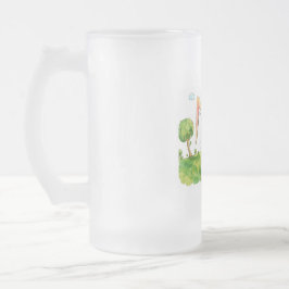 Jateado Caneca de Vidro Fosco de Café & Cerveja Coelho Mal