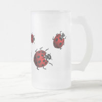 Copos do joaninha do vidro de cerveja da caneca de
