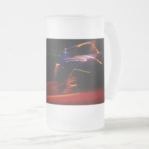 Jateado dança do carro roxo caneca de cerveja de vidro fos