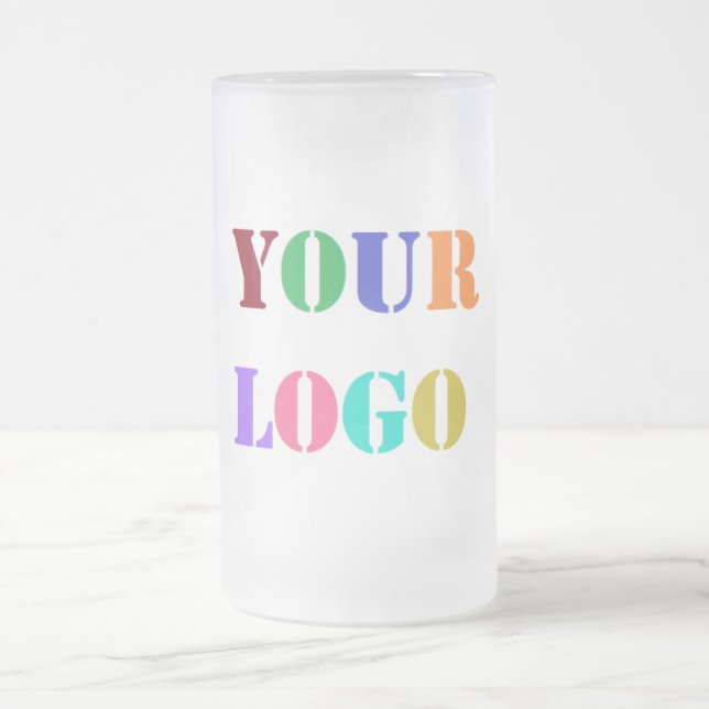 Jateado Modelo de Caneca de Vidro para Cerveja com Logotip (Centro)