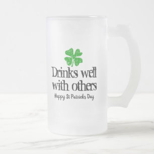Jateado Presente de vidro engraçado da caneca de cerveja