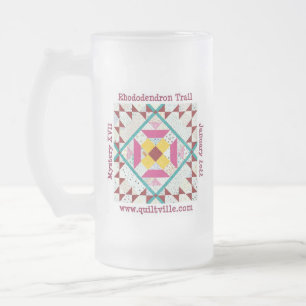 Jateado Rhododendron caneca de cerveja de cerveja de vidro