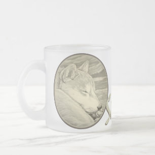 Jateado Vidro de CupShiba Inu do café da caneca de cervej