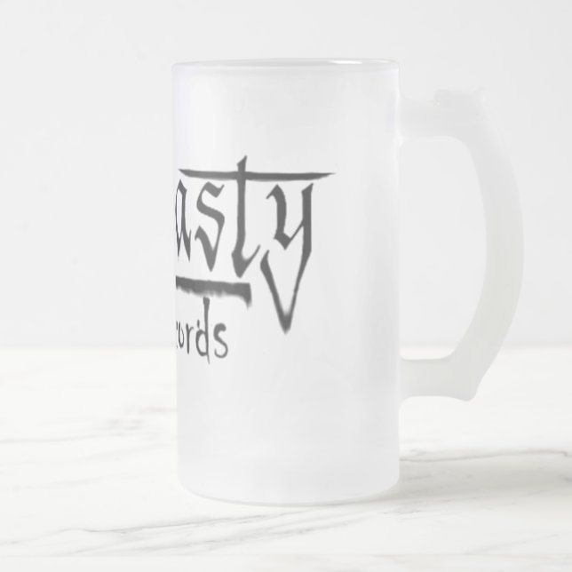 Jateado vidro de fosco da caneca de cerveja 16oz (Direita)