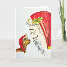 Java e Papais noeis - Cartão de Feriado