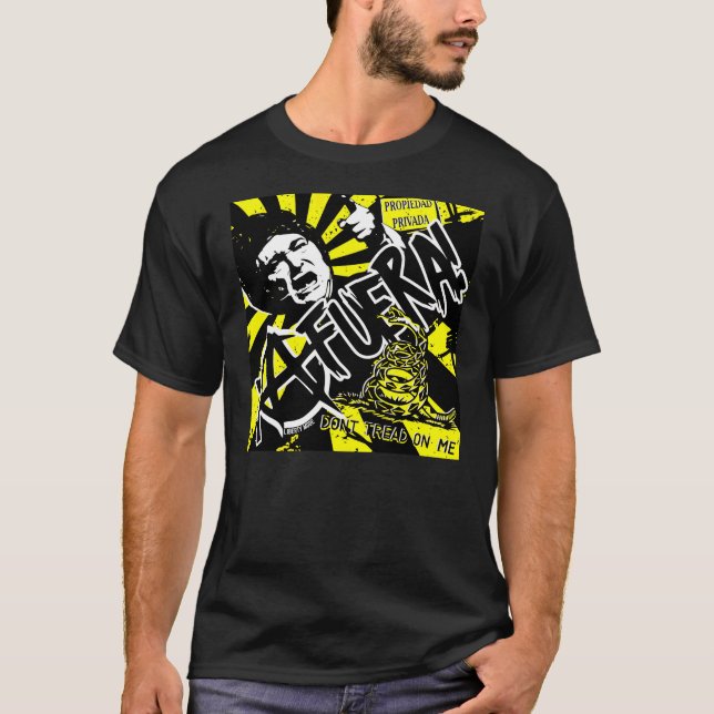 Javier Milei AFUERA Don't Tread On Me T-Shirt (Frente)