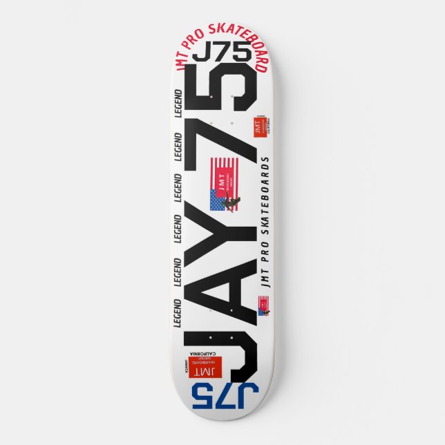 JAY 75 JMT 8, 1/4", skateboard Deck (Frente)