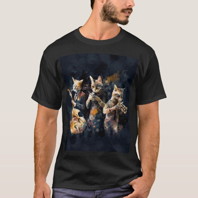 Jaz Cat Grunge T-Shirt (Frente)