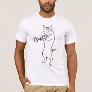 Jazz Cat, Tocando T-Shirts Engraçadas