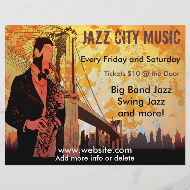 Jazz Concert Music Flyer (Frente)