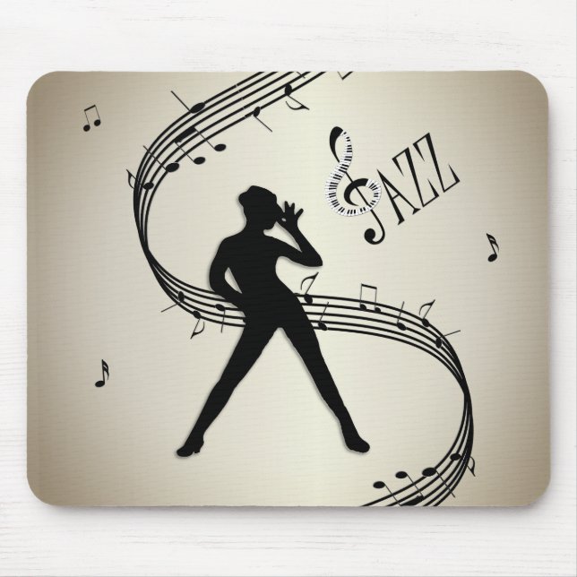 Jazz Dance Golden Music Mouse Pad (Frente)