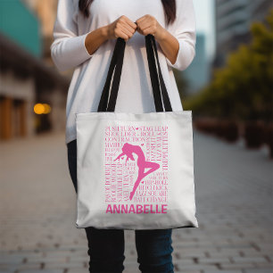 Jazz Dance Tote Bag Personalizado a Rosa