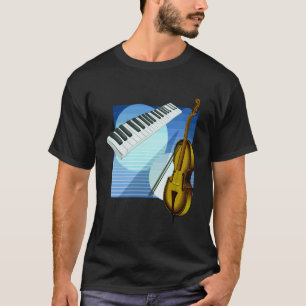 Jazz do t-shirt do design do tema da música