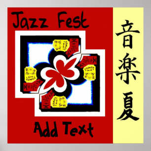 Jazz Fest Kanji, adicionar texto, Poster