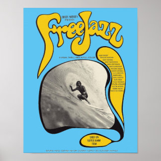 Jazz Gratuito, Poster de Surf Vintage, Arte Surf