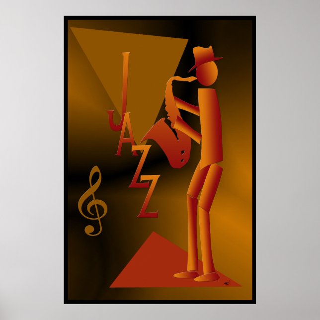 Jazz Man Poster Impressão (Frente)