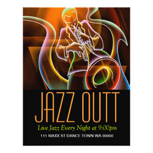 Jazz Music Musical Flyer Convite