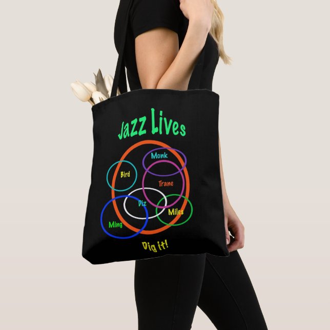 Jazz Music vive Tote Bag (Close Up)