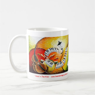 Jazz na caneca de café das colinas