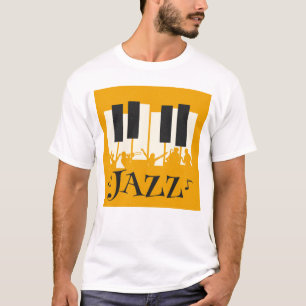Jazz Tema Piano Keys Música T-shirt