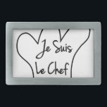 Je Suis Le Chef<br><div class="desc">Chapéu de chef,  toque branco,  estilo de desenho animado com texto francês.</div>