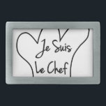 Je Suis Le Chef<br><div class="desc">Chapéu de chef,  toque branco,  estilo de desenho animado com texto francês.</div>