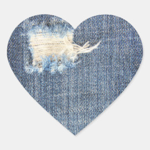 Jeans com ponta para os autocolantes