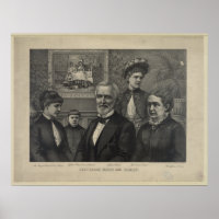 Jefferson Davis e Family Lithograph Impressão