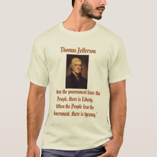 Jefferson no t-shirt da tirania
