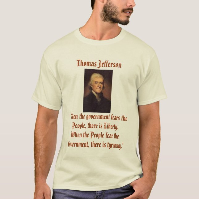 Jefferson no t-shirt da tirania (Frente)