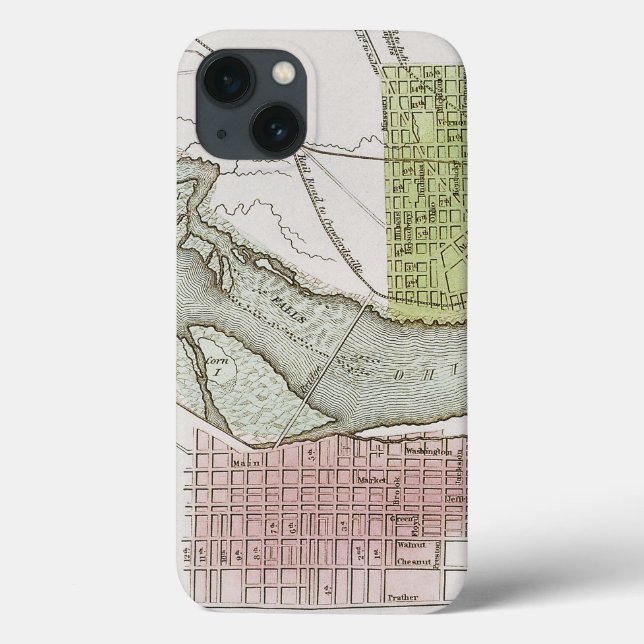 JEFFERSONVILLE, INDIANA: MAPA (Verso)